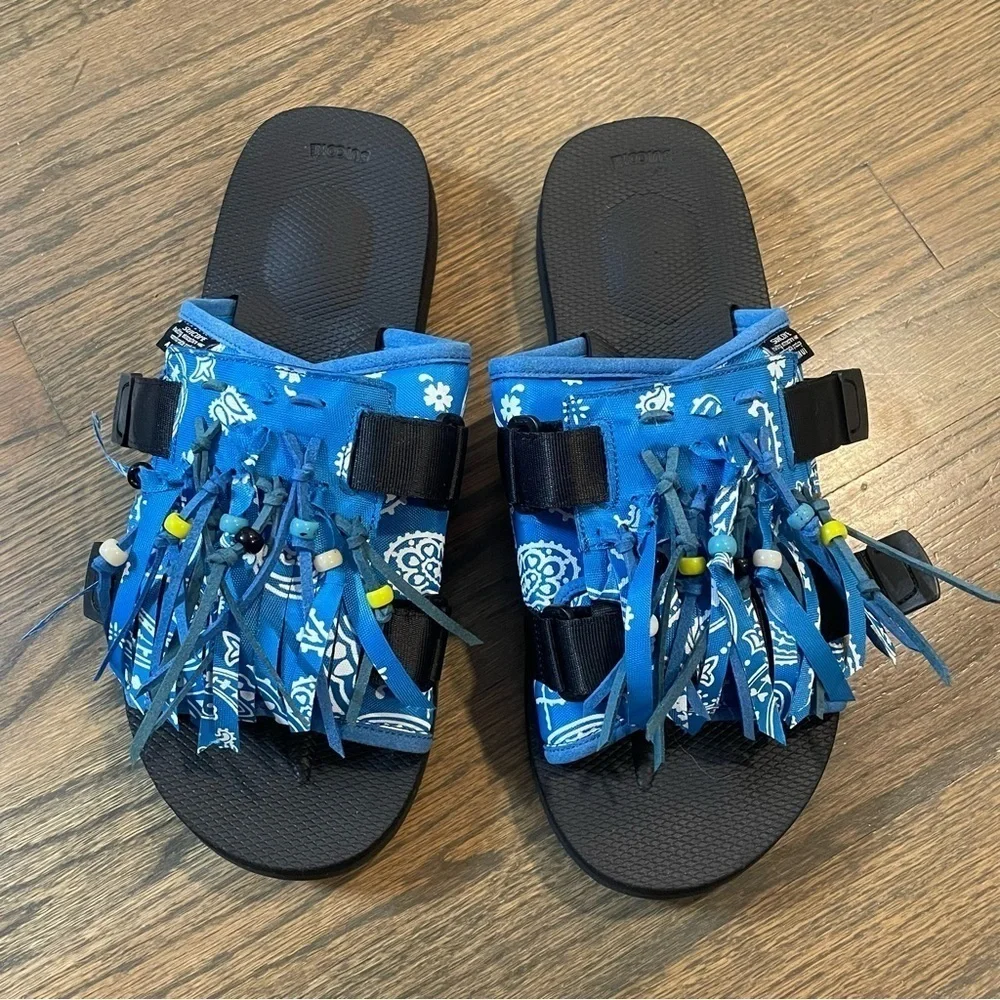 Alanui X Suicoke Moto Cab fringe-detail open-toe sandals Men’s 11